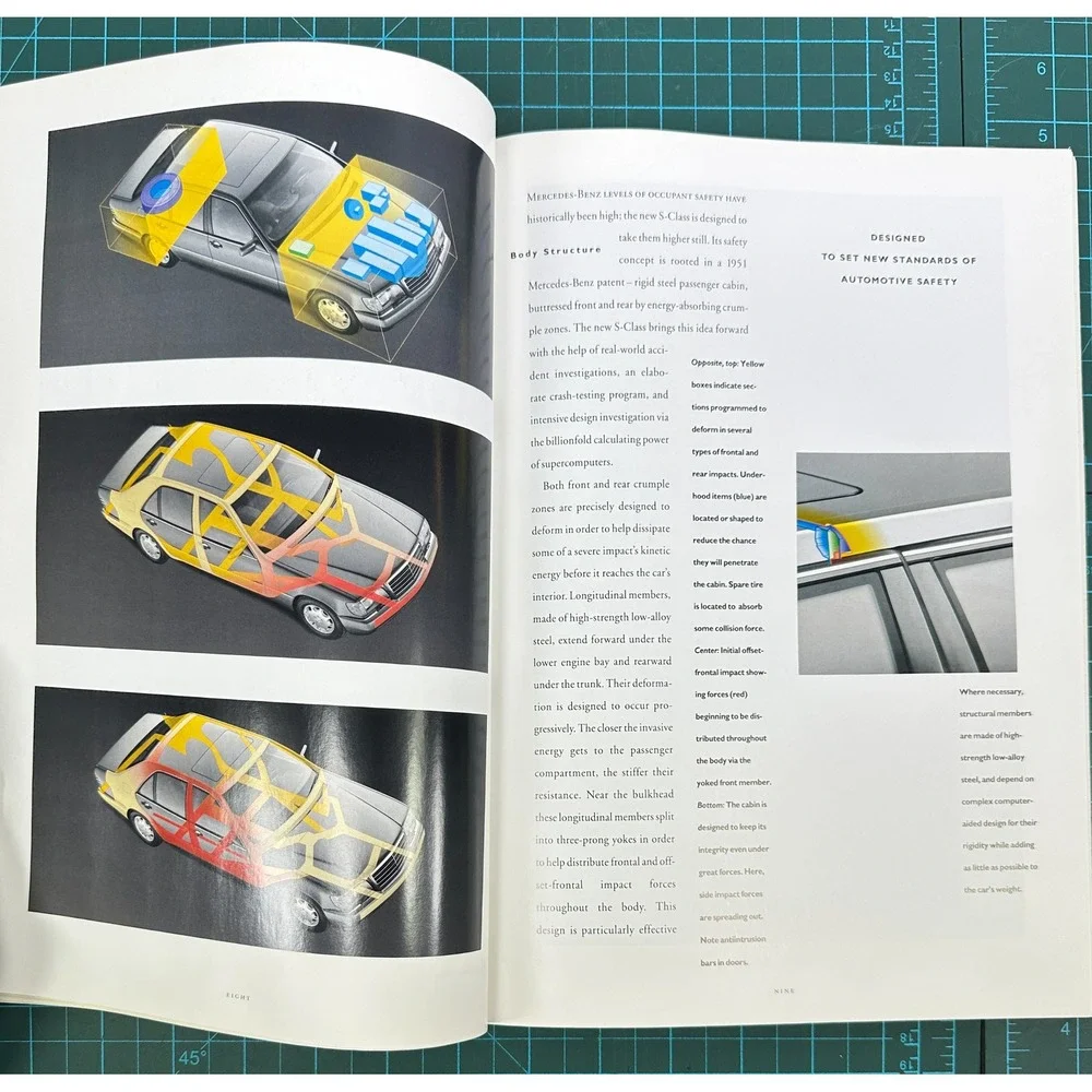 Vintage 1992 Mercedes-Benz S-Class W140 Sales Brochure 600 SEL 500 SEL Catalog
